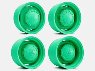 15x6 15x7 15x8 15x10 Mopar Steelie Wheels and Brake 3D print model