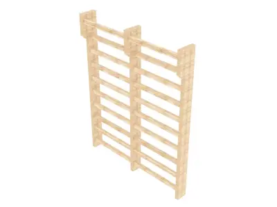 Gym Wall Bars Double 3D model