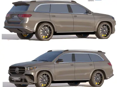 BENZ GLS Low-poly 3D model