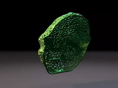 Yoda Mask voronoi 3D print model