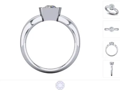 Women ring 3dm stl render detail 3D print model 4