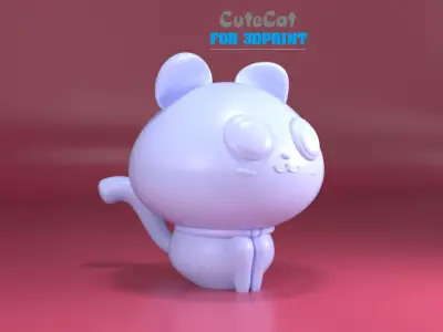 cute cat for 3dprint 3D print model