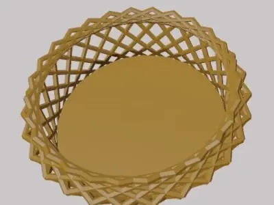 Wicker Rhombus Candy Dish Candy Holder  Free 3D print model