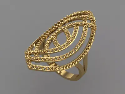 Vintage Womens Diamond Ring Women Rings 3dmodels 3D print model 3D print model 13