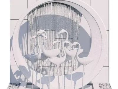 Waterfall fountains cascade 37  3D model