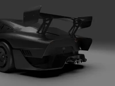 Porsche 935 2019 Carbon fiber 3D model