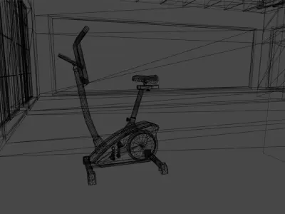 Stationary bicycle 3D model buy
