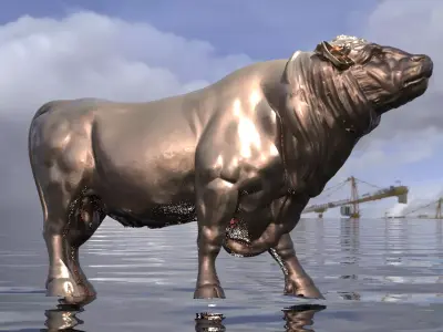 Bull sculpture 3D model