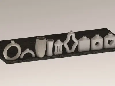Vase Models 3D Model Collection