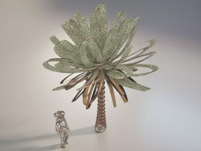 Conceptual palm tree S1Cv1 Low-poly 3D model