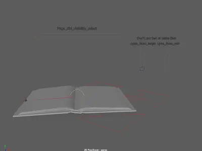 openable book 3D model