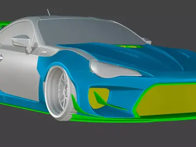 TOYOTA 86 ROBOT FT RALLYBACKER Low-poly 3D model
