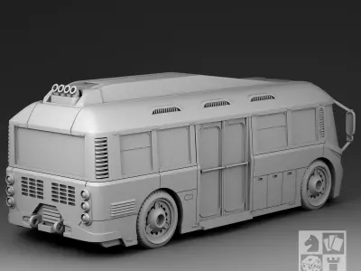Futuristic bus 1 3D print model
