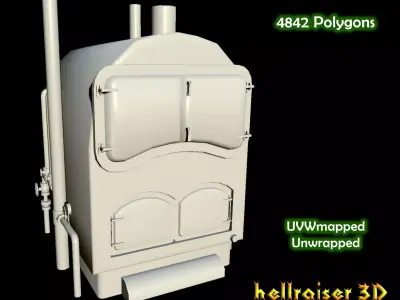 Boiler Furnace Low-poly 3D model