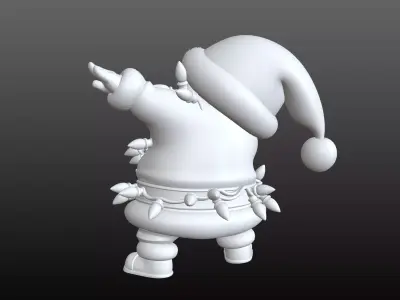 Santa Claus Modern Cartoon Cool Christmas STL Model 3D print model