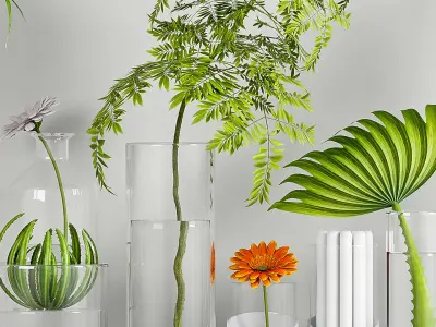 Decorative plant set-17 3D model