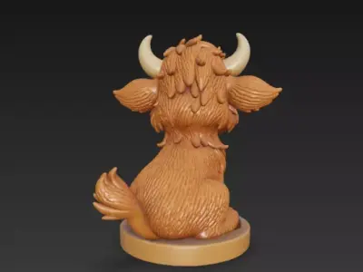 Collectable Acqui - A cute Highlang Cow 01 Free 3D print model