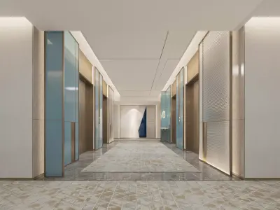 elevator hoistway Low-poly 3D model