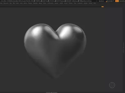 Heart Shape 3D print model 3D print model