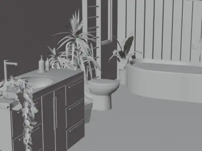 Bathroom Interior 3D model 2
