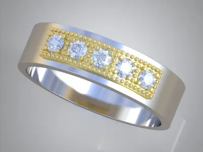 Diamond ring 0468 3D printable model  Free 3D print model