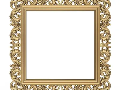 Classic Frame and Mirror 082 Low-poly 3D model