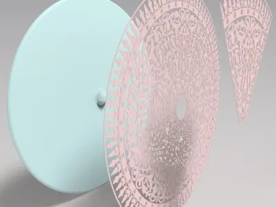 Wall panel stylized as  Arabian Shield 3D model