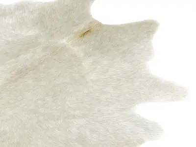 White Cowhide Rugs Collection 3D model