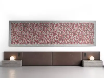 Leather Bedroom Headboard 3D model