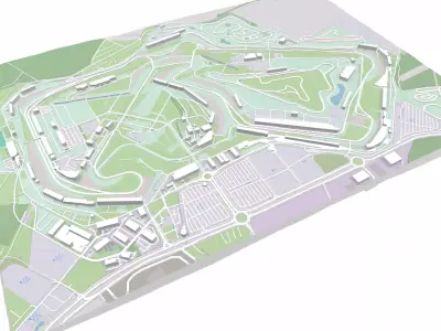Silverstone Circuit Northamptonshire UK 3D model