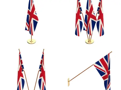 Great Britain Flag Pack 3D model