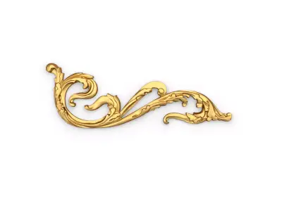 Classic carved decor ornament 397 3D model