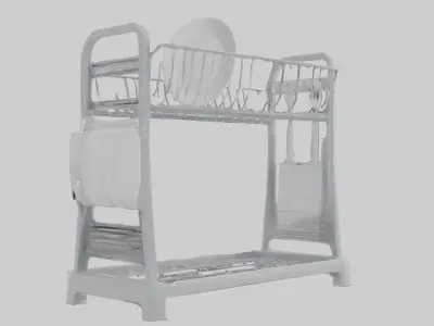 Dish Rack model Low-poly 3D model