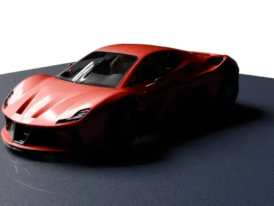 Ferrari Red 3D model
