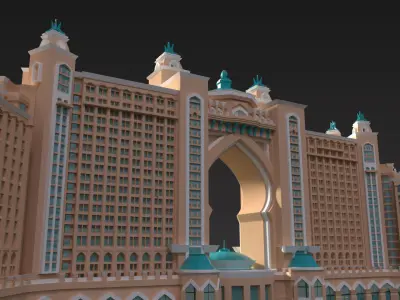 Atlantis Palm Jumeirah 3D model