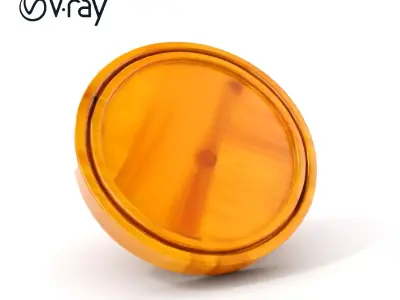 Round Wooden Coaster Model Pack Low-poly 3D model