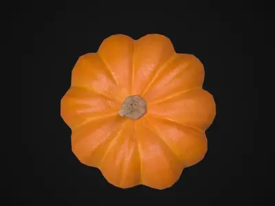 Pumpkin autumn vegetable Free low-poly 3D model