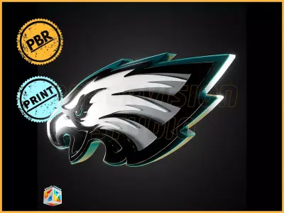 Philadelphia Eagles logo - Cinematic - 3D print 3D model