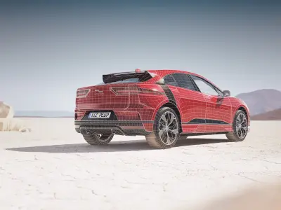 Electric SUV unbranded 3D model