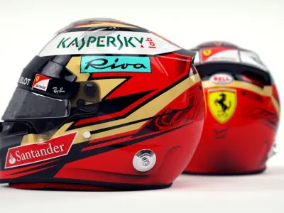 Kimi Raikkonen 2017 style Racing helmet 3D model