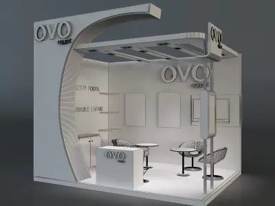  Booth Exhibition Stand a654f  3D model