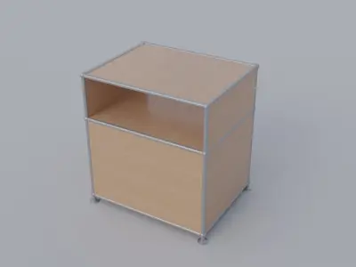 Bedside Table Low-poly 3D model
