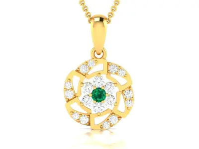 Solitaire Women Pendants 3dm STL OBJ FBX Render Details 3D print model buy