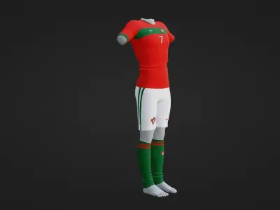 Portugal Sportwear Low-poly 3D model