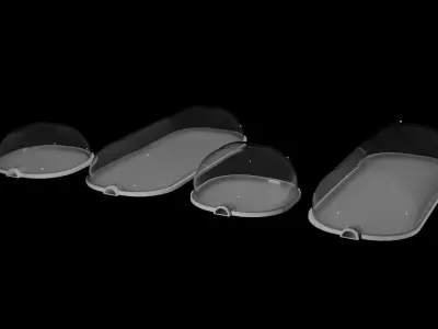 Geodesic Dome Pack Low-poly 3D model