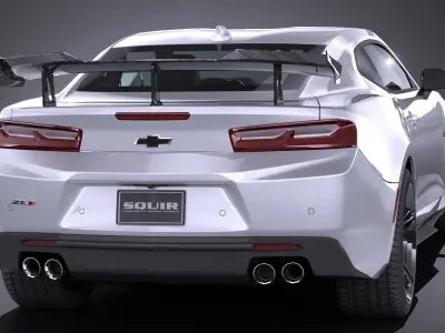 Chevrolet Camaro ZL1 1LE CG 2018 LowPoly 3D model