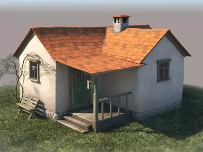 Country Cottage Free low-poly 3D model