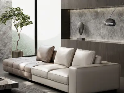 Interior Scene Japandi - 3d Model - Lighting 3D model