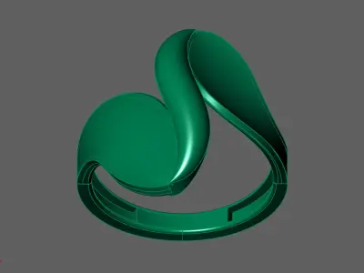 Plain Ring Women Ready STL 3DM Models Womens Rings 3D models 3D print model 5