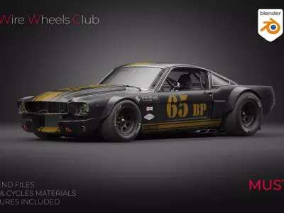 1965 Mustang RK2 3D model